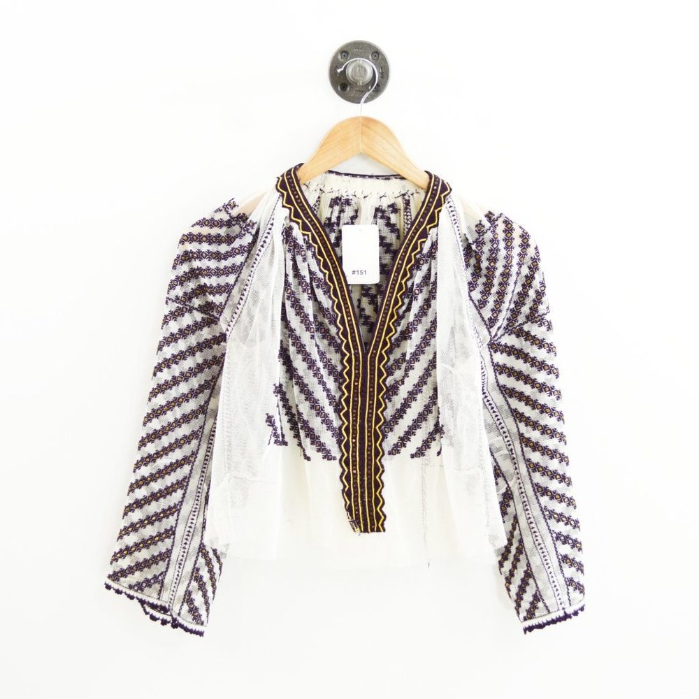 vintage handmade cropped blouse #151-63